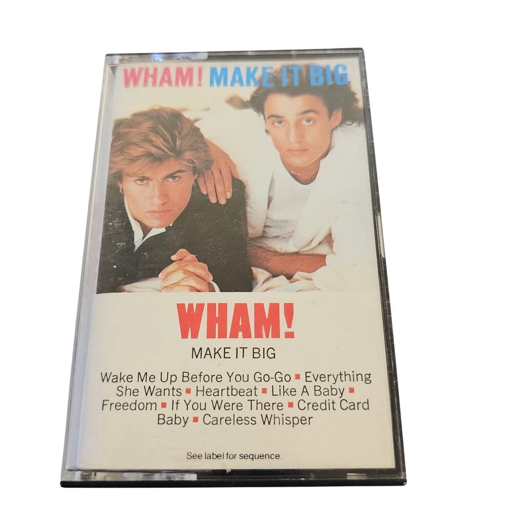 Wham! Make It Big Cassette Tape 1984 Columbia FCT 39595 George Michael 80s